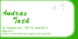 andras toth business card